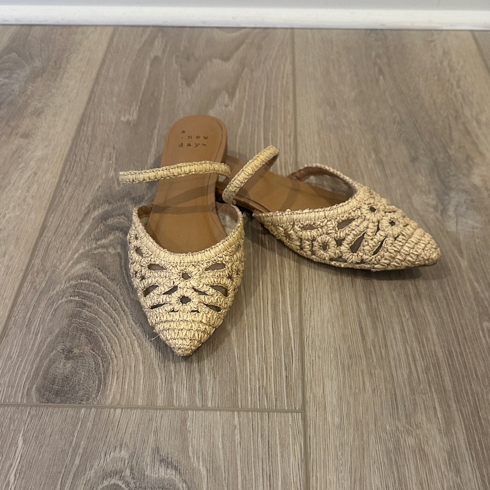 a new day Natural Woven Mules